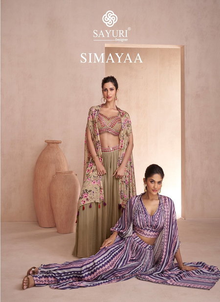 Simayaa By Sayuri Chinon Silk Wedding Wear Designer Readymade Suits Manufacturers